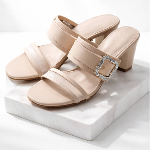 Crystal Elegance Block Heel